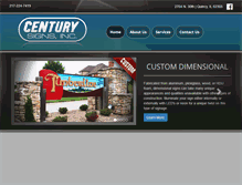 Tablet Screenshot of centurysignsinc.com